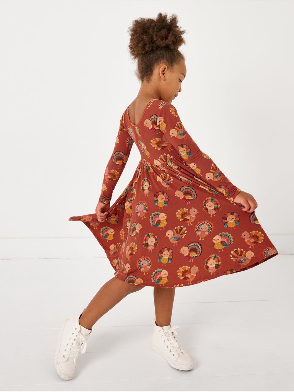 Little Sleepies Grateful Gobbles Twirl Dress, Size 2T